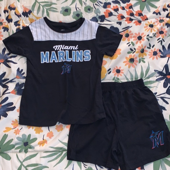 Toddler Girls Miami Marlins Set Genuine Merchandise . New without Tags - Picture 1 of 4